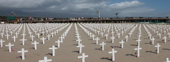 crosses in US military cemetery