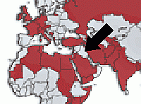 November 2001 map of al-Qaeda activity in Middle East