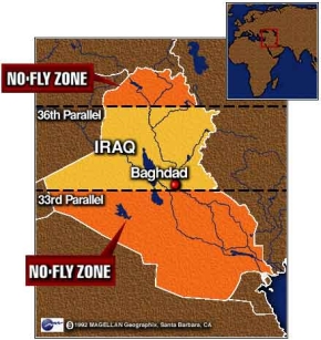 Northern and southern Iraqi no-fly zones