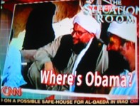 CNN graphic with the caption, Where's Obama?